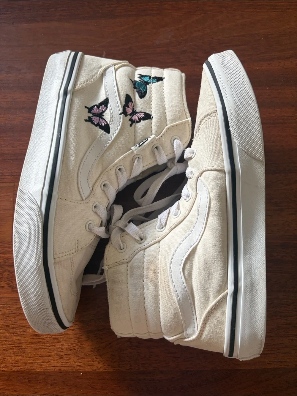 Vans White High-Top Canvas Sneakers